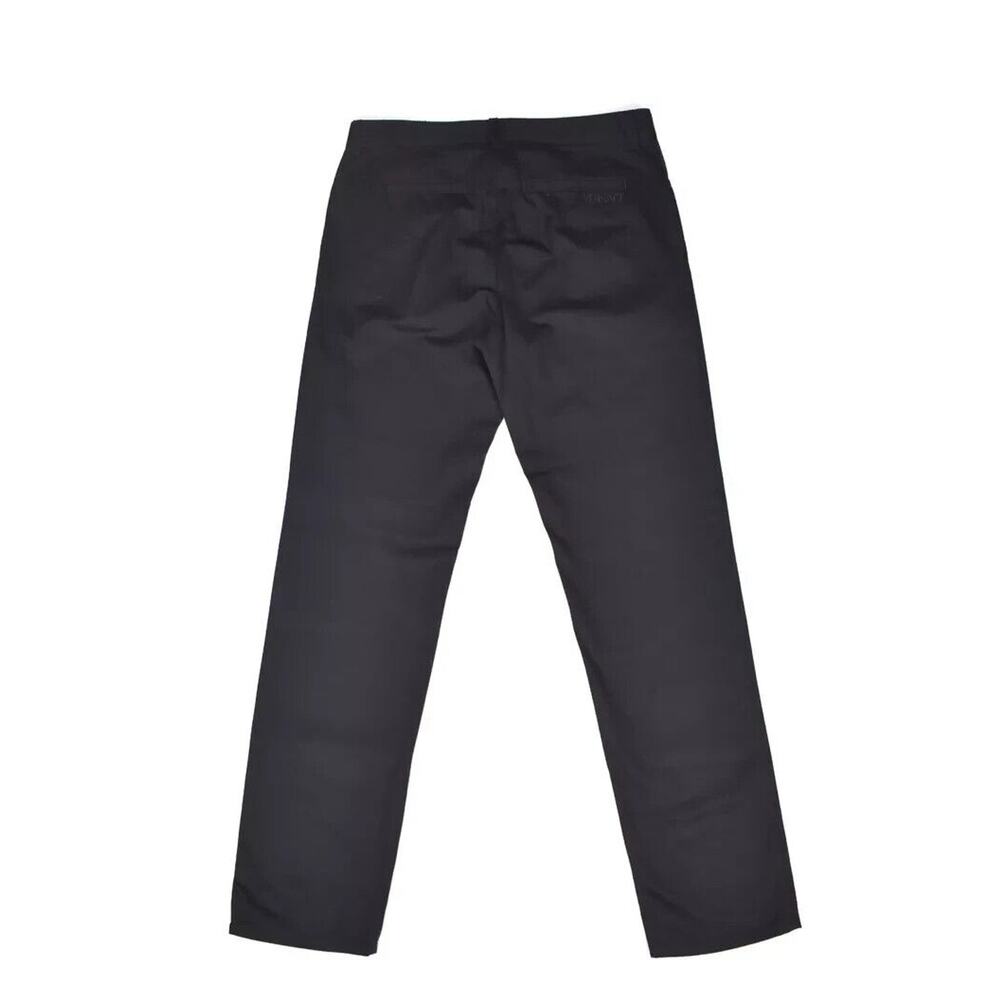 Versace Pants Men IT 52/ US 36 Black Barocco Cotton Twill Straight Leg NWT $900 - Picture 2 of 14